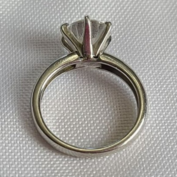 DIAMONIQUE by QVC | 2.00ct Round 100-Facet Solitaire Ring Brilliant Sparkles - Picture 7 of 9